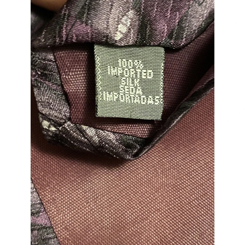 Gianfranco Ruffini 100% Silk Tie Purple Shades Geometric Men Necktie 58